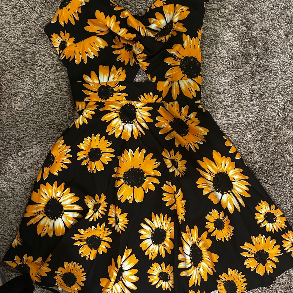 Sunflower Print Dress
